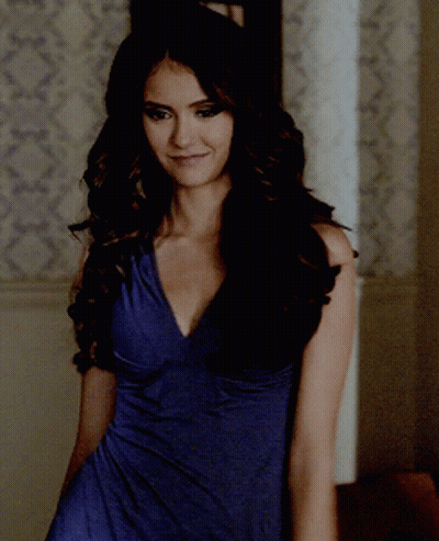 Woman In Blue Dress Smiling GIF