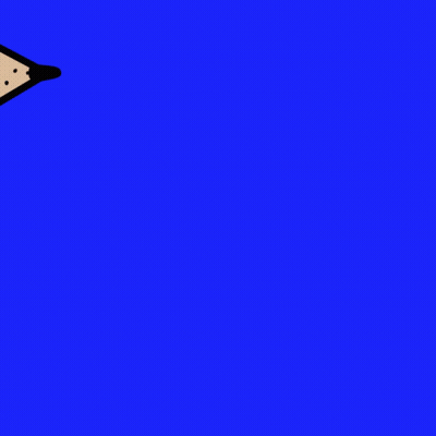 Woman In Blue Dress Standing Before Force Whiteboard GIF