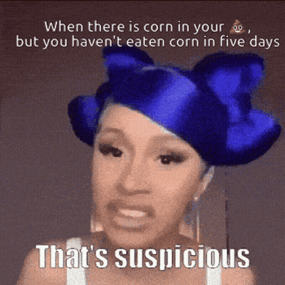Woman In Blue Hat Saying That's Suspicious GIF