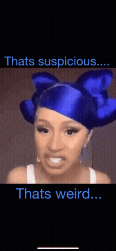 Woman In Blue Headband Saying That's Suspicious GIF