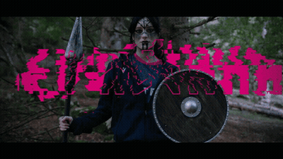 Woman In Blue Jacket Forest Startspanda In Pink GIF