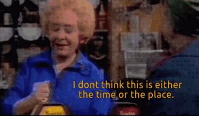 Woman In Blue Jacket I Dont Think This Is Either The Time Or Place GIF