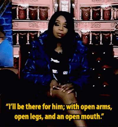 Woman In Blue Jacket Saying Ill Be There GIF