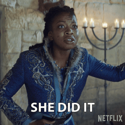 Woman In Blue Jacket Saying She Did It Netflix Poster GIF