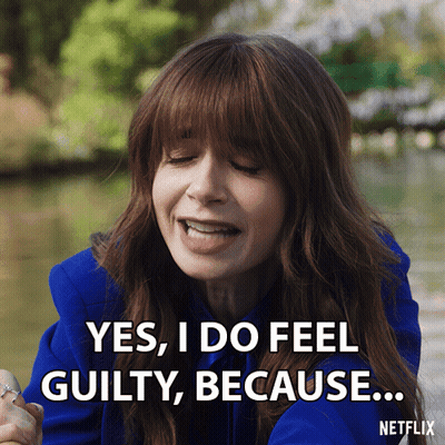 Woman In Blue Jacket Saying Yes I Do Feel Guilty Because GIF