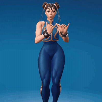 Woman In Blue Jumpsuit With Letter S GIF