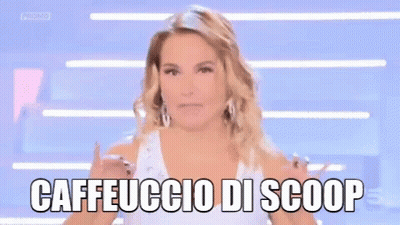 Woman In Blue Saying Caffeuccio Di Scoop GIF