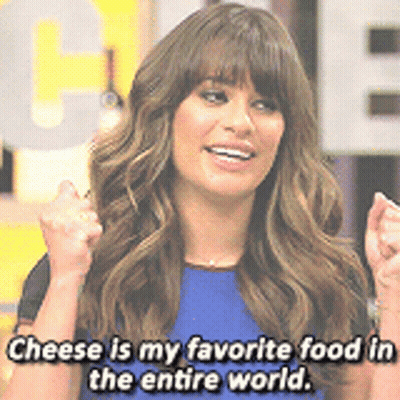 Woman In Blue Says Cheese Is My Favorite GIF