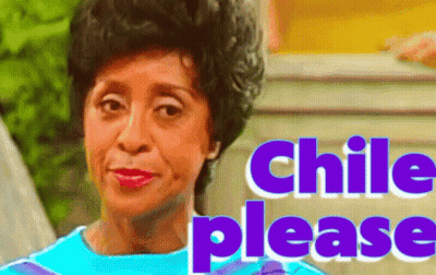 Woman In Blue Shirt In Front Of Chile Please Sign GIF