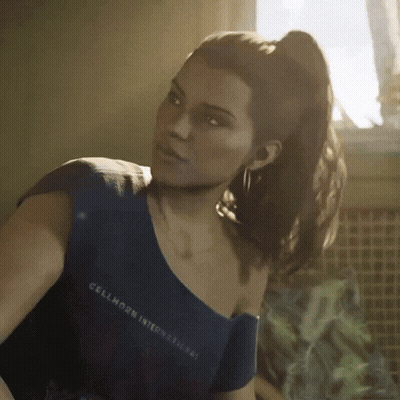 Woman In Blue Shirt Saying Cellhorn GIF