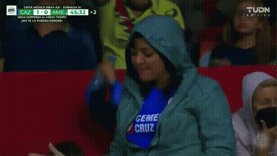 Woman In Blue Shirt Saying Ceme Cruz GIF