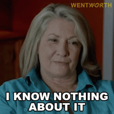 Woman In Blue Shirt Saying I Know Nothing GIF