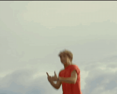 Woman In Blue Shirt Saying Thank Yeah Wa GIF