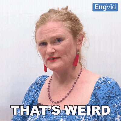 Woman In Blue Shirt Saying That's Weird GIF