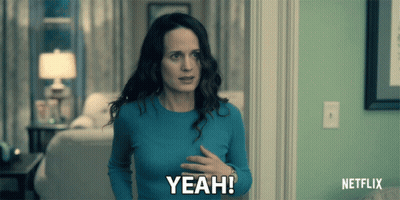 Woman In Blue Shirt Saying Yeah Netflix Ad GIF