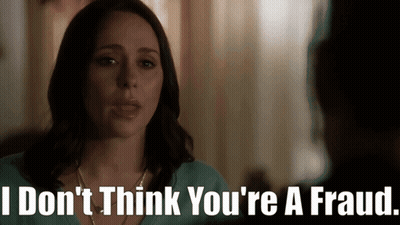 Woman In Blue Shirt Says I Don't Think You're A Fraud GIF
