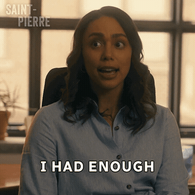 Woman In Blue Shirt Says I Had Enough GIF