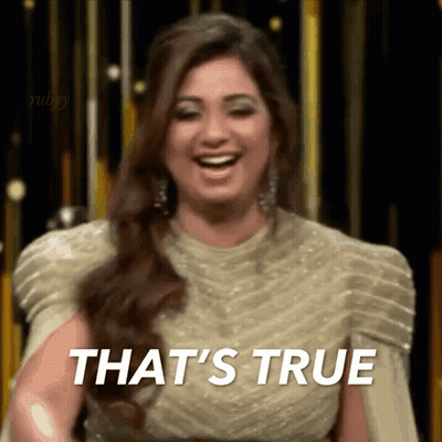 Woman In Blue Shirt Says That's True GIF