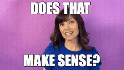 Woman In Blue Shirt Smiling Does That Make Sense GIF