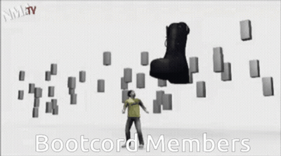 Woman In Blue Shirt Talking To Man In Plaid GIF