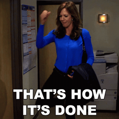 Woman In Blue Shirt That's How It's Done GIF