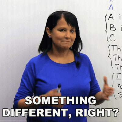 Woman In Blue Shirt Thumbs Up Something Different Right GIF
