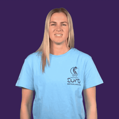 Woman In Blue Shirt UEFA Women's Euro Switzerland 2025 GIF