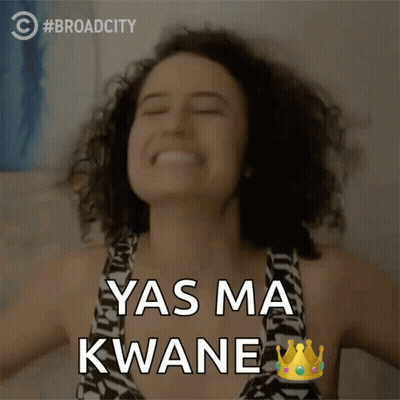 Woman In Blue Shirt With Funny Face Pointing GIF