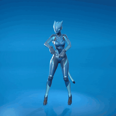 Woman In Blue Suit With Cat On Head GIF