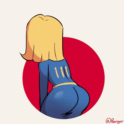Woman In Blue Suit With Red Circle Behind Her GIF