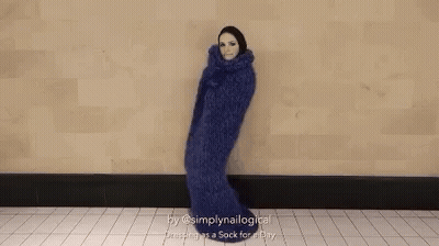 Woman In Blue Sweater GIF