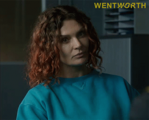 Woman In Blue Sweater Says You Need Me GIF