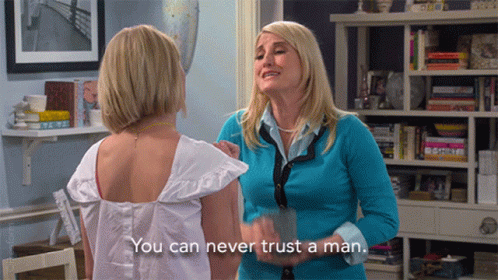 Woman In Blue Sweater Talking GIF