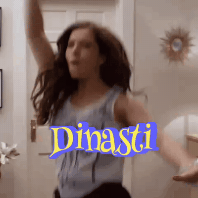 Woman In Blue Tank Top Dancing GIF