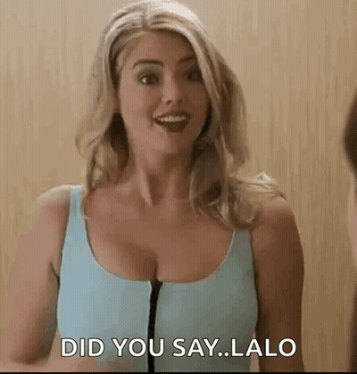 Woman In Blue Tank Top Saying Did You Say Lalo GIF