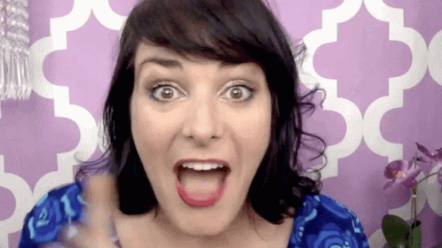 Woman In Blue Top Surprised GIF