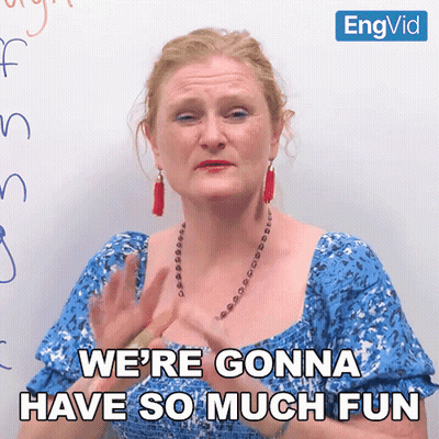 Woman In Blue Top We're Gonna Have So Much Fun GIF