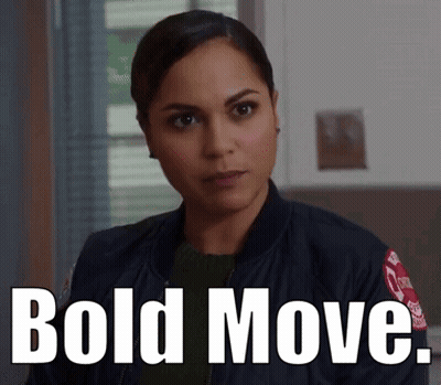 Woman In Bomber Jacket Saying Bold Move GIF