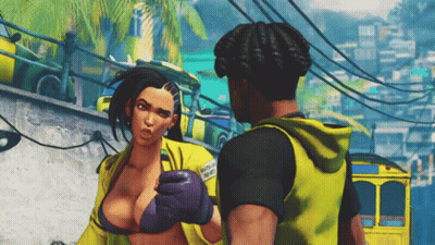 Woman In Boxing Gloves With Samurai Patch GIF
