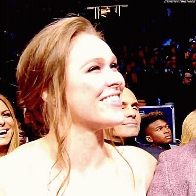 Woman In Boxing Ring Wearing Rowdy Top GIF
