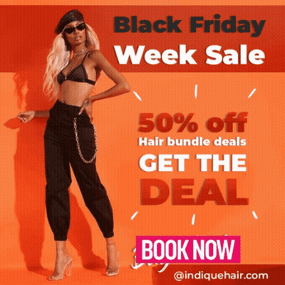 Woman In Bra And Pants Black Friday Week Sale GIF