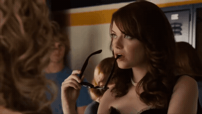 Woman In Bra Holding Sunglasses In Mouth GIF
