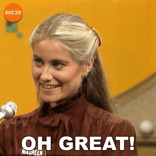 Woman In Brown Shirt Says Oh Great GIF