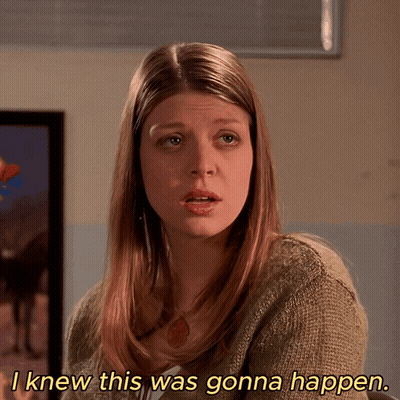 Woman In Brown Sweater Saying I Knew This Would Happen GIF