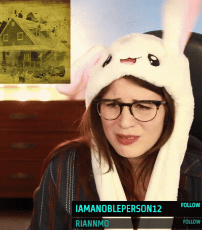Woman In Bunny Hat And Glasses GIF