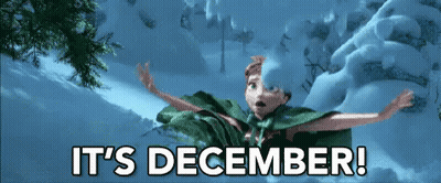 Woman In Cape Flying With It's December GIF
