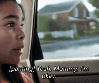 Woman In Car Panting Yeah Mommy I'm Okay GIF