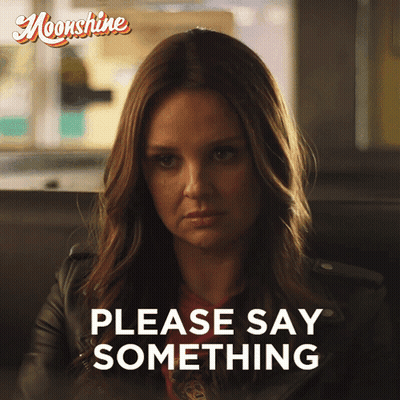 Woman In Car Saying Please Say Something GIF