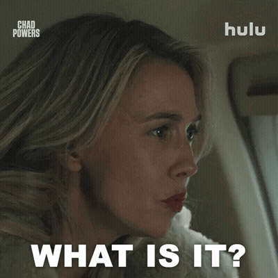 Woman In Car Saying What Is It GIF