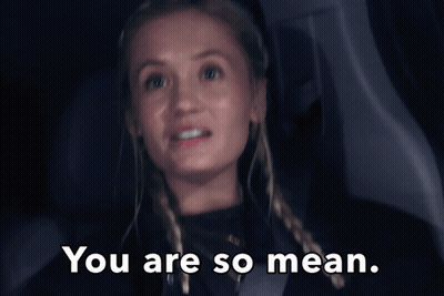 Woman In Car Saying You Are So Mean GIF